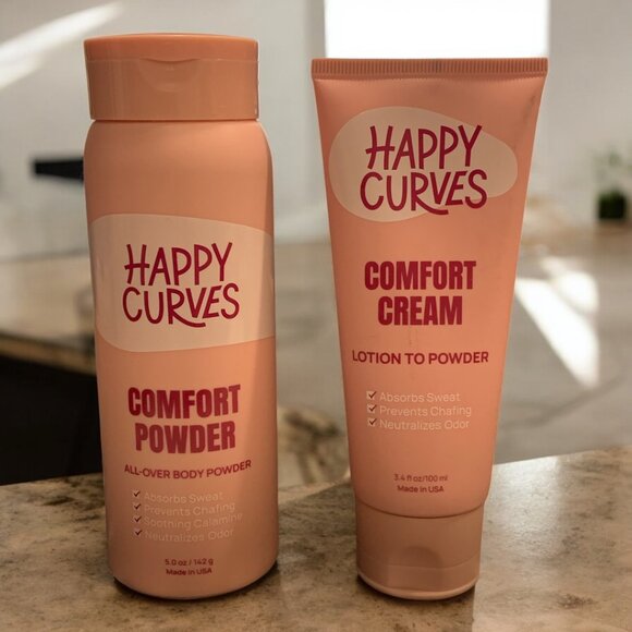 🔥3/$30 NEW Happy Curves Comfort Powder & Comfort Cream Tropical Oasis Full Sz - Picture 1 of 3